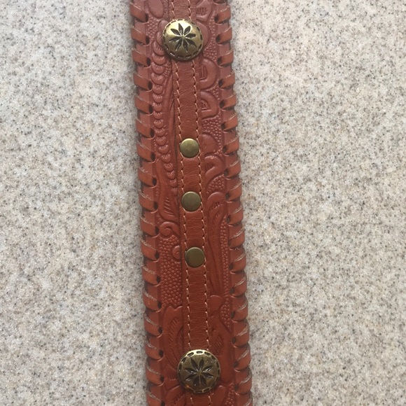 DKNY Vtg Leather Western Belt - Picture 4 of 8